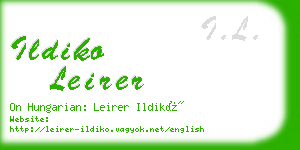 ildiko leirer business card